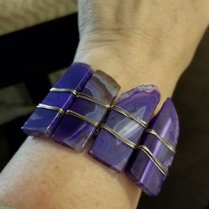 *NWOT* Purple Geode Bracelet